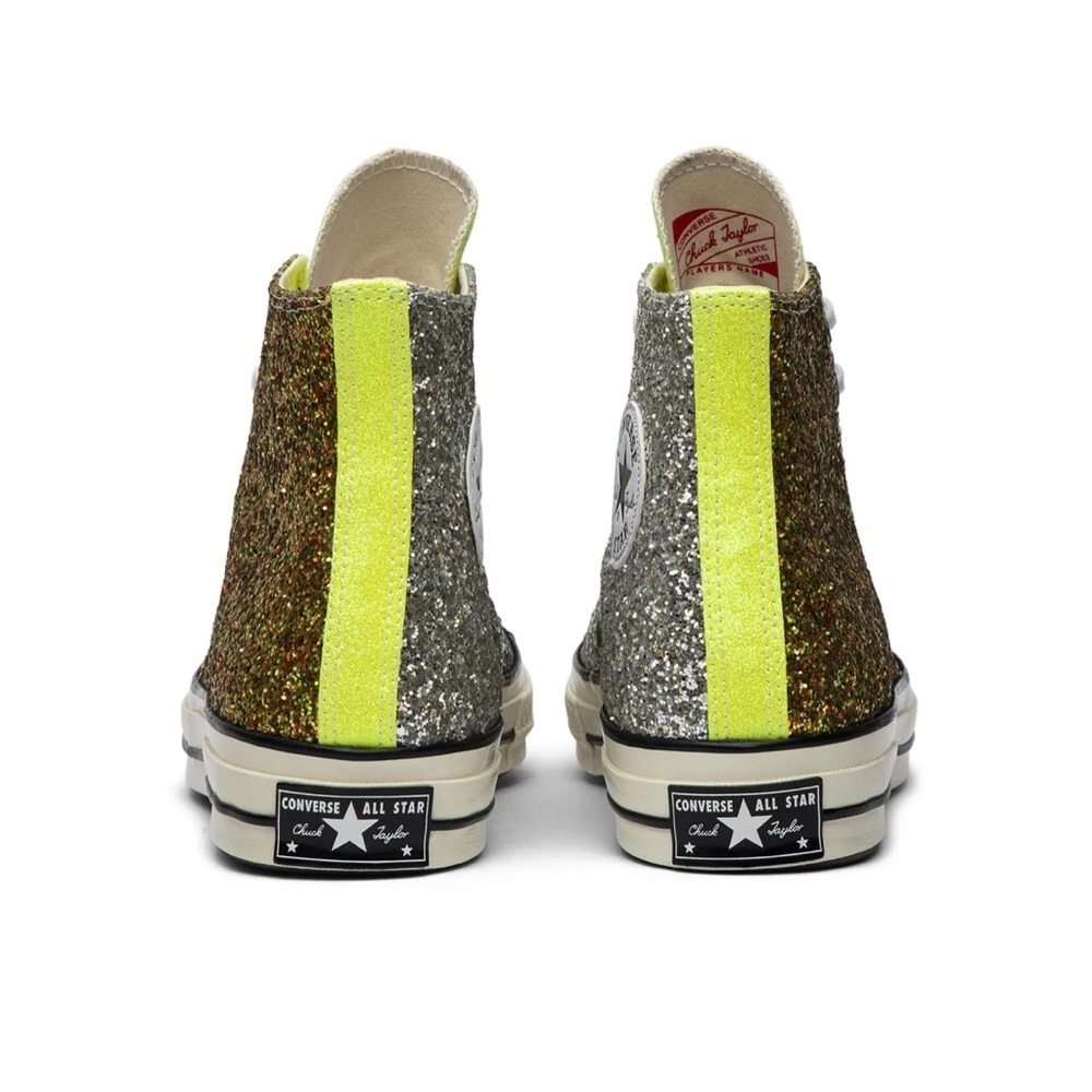 NWT Converse JW Anderson x Chuck 70 High 'Glitter Pack Gold Silver Sz 10.5 - Picture 6 of 9